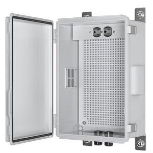 Waterproof ABS Enclosure Cabinet Junction Box, Ventilated Design, Indoor/Outd...